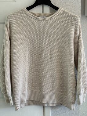 Women’s Old Navy Cream Knit Crewneck Sweater Size XL